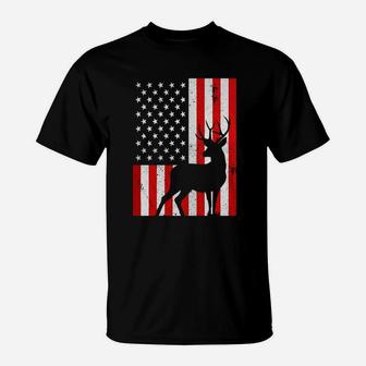 Patriotic Deer Hunting Shirts For Men Hunting Season Apparel T-Shirt - Thegiftio UK