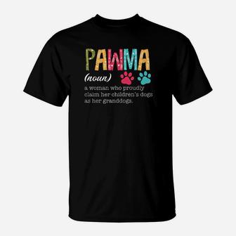 Pawma Definition A Woman Who Proudly Claim Her Children's Dogs As Her Granddogs Floral T-Shirt - Monsterry