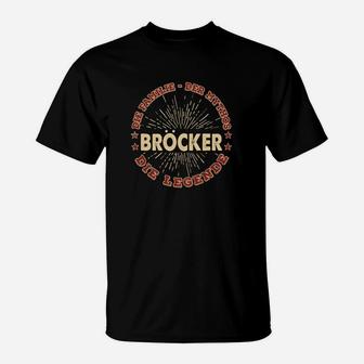 Personalisiertes BROCKER Die Legende T-Shirt, Einzigartiges Design Schwarz - Seseable