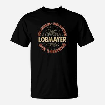 Personalisiertes Lobmayer T-Shirt, Schriftaufdruck Das Beste - Der Legende - Seseable