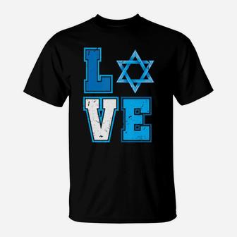 Ph Love Hanukkah Star Of David Happy Chanukkah T-Shirt - Monsterry