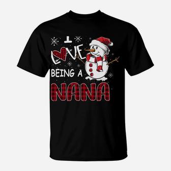 Ph Merry Christmas I Love Being A Nana Xmas Snow Gift T-Shirt | Crazezy UK