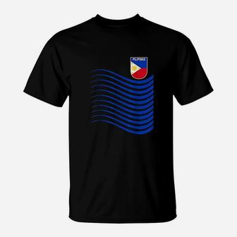 Philippines Soccer Jersey Pilipinas Basketball Flag Gift T-Shirt | Crazezy