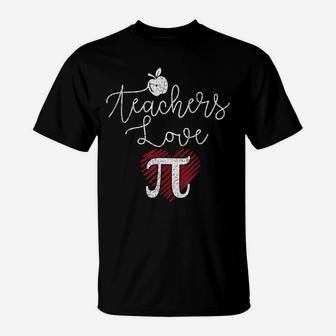 Pi Day Shirt Teachers Love Pi Math Gift Womens Mens Grunge T-Shirt | Crazezy
