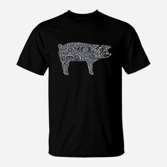 Pig Livestock Show Mandala T-Shirt | Crazezy