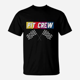 Pit Crew Race Car Hosting Parties T-Shirt | Crazezy AU