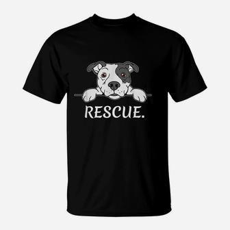 Pitbull Rescue Gift Pit Bull Lover Pitbulls T-Shirt | Crazezy CA