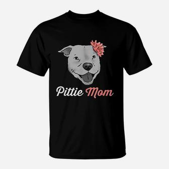 Pittie Mom T-Shirt | Crazezy