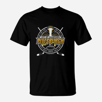 Pittsburgh Fans City Of Champions Black T-Shirt - Thegiftio UK