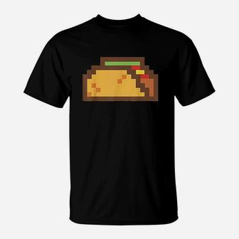 Pixelated Taco Funny Cinco De Mayo Gamer Gift Retro T-Shirt | Crazezy