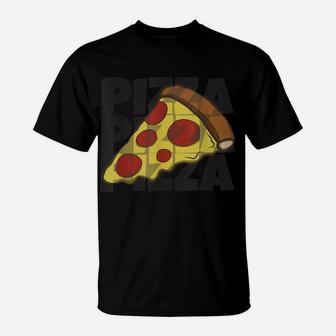 Pizza Lover Funny Pizza Slice Eater Pepperoni Lovers T-Shirt | Crazezy