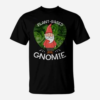 Plant-Based Gnomie Gnome Foodie Vegan T-Shirt | Crazezy DE