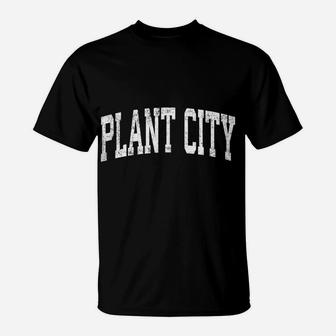 Plant City Florida Fl Vintage Athletic Sports Design T-Shirt | Crazezy UK