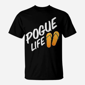 Pogue Life Vintage With Flip Flop Retro T-Shirt | Crazezy
