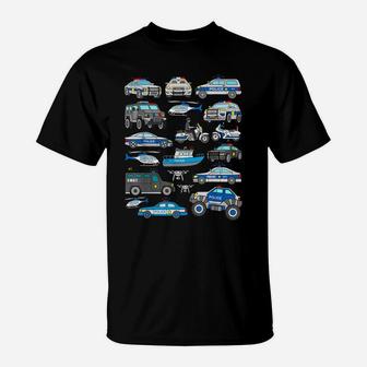 Police Car Shirt For Boys Cop Vehicles Toddler Swat Truck T-Shirt | Crazezy