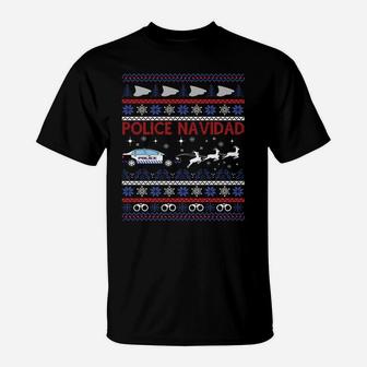 Police Navidad Ugly Christmas Sweater Design Sweatshirt T-Shirt | Crazezy DE