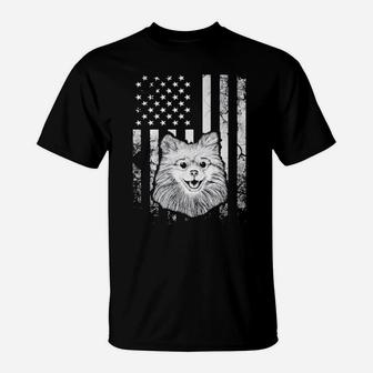 Pomeranian 4Th Of July America Dog Usa Flag Patriotic T-Shirt - Monsterry UK