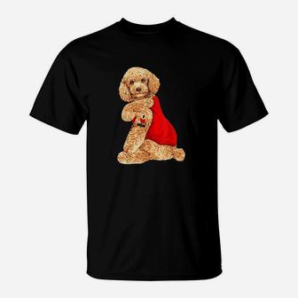 Poodle Dog I Love Mom Tattoo Lover Funny Gift T-Shirt | Crazezy DE