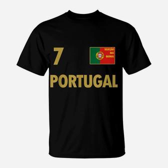 Portugal National Football Team - Jersey Style Nr 7 Soccer T-Shirt | Crazezy DE
