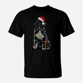 Portuguese Water Dog Christmas Lights Xmas Dog Lover Sweatshirt T-Shirt | Crazezy UK