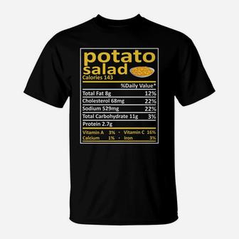Potato Salad Nutrition Family Matching Funny Thanksgiving T-Shirt | Crazezy UK