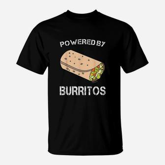 Powered By Burritos T-Shirt | Crazezy