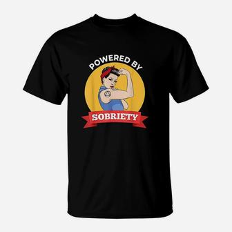 Powered By Sobriety T-Shirt | Crazezy AU