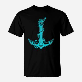 Preppy Nautical Boat Anchor With Chain Vintage Distressed T-Shirt - Monsterry AU