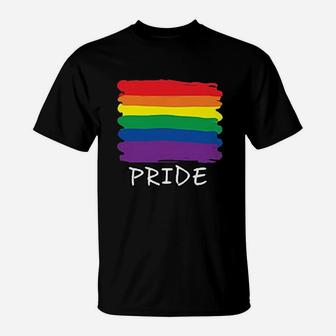 Pride Muscle Rainbow Flag T-Shirt | Crazezy