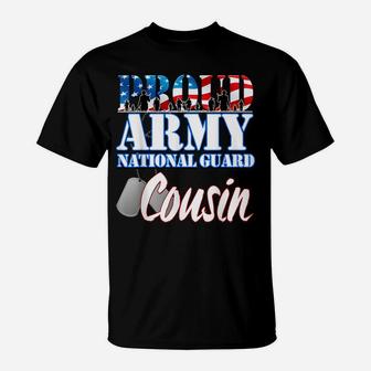 Proud Army National Guard Cousin Dog Tag Flag Shirt Men T-Shirt | Crazezy DE