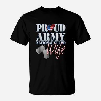 Proud Army National Guard Wife T-Shirt | Crazezy UK