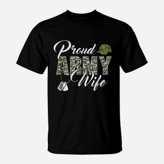 Proud Army Wife T-Shirt | Crazezy