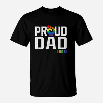 Proud Dad Rainbow T-Shirt | Crazezy