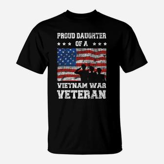 Proud Daughter Of A Veteran Happy Veterans Day Graphic T-Shirt | Crazezy