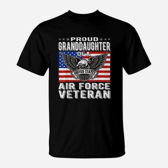 Proud Granddaughter Of A Us Air Force Veteran T-Shirt | Crazezy DE