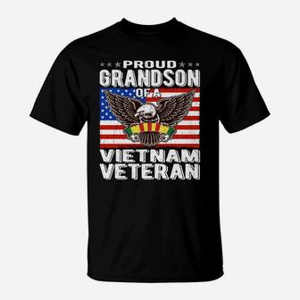 Proud Grandson Of A Vietnam Veteran - Military Family Gifts T-Shirt | Crazezy