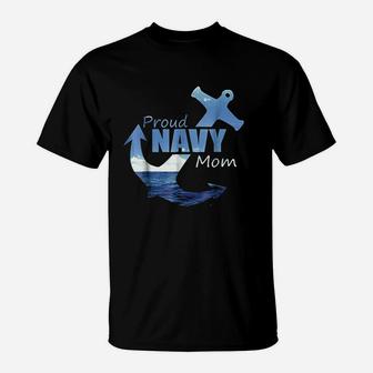 Proud Navy Mom Best Mother Gift For Coming Home T-Shirt | Crazezy