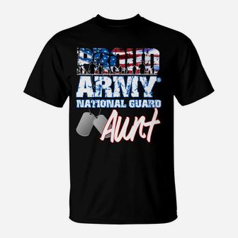 Proud Patriotic Army National Guard Aunt Usa Flag Women T-Shirt | Crazezy