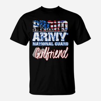Proud Patriotic Army National Guard Girlfriend Usa Flag T-Shirt | Crazezy