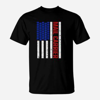 Proud Patriotic Postal Worker American Flag T-Shirt