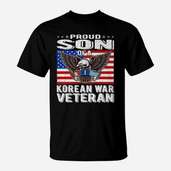 Proud Son Of Korean War Veteran - Military Vet's Child Gift T-Shirt | Crazezy