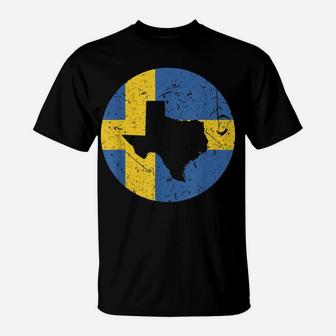 Proud Texan-Swedish Heritage From Texas Sweden Home Pride T-Shirt | Crazezy CA