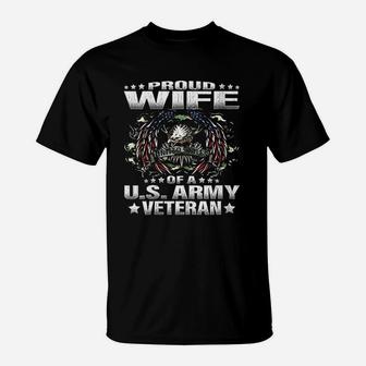 Proud Wife Of A Us Army Veteran T-Shirt | Crazezy AU
