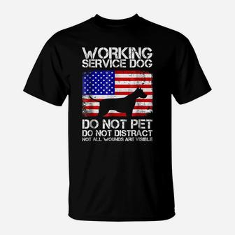 Ptsd Service Dog Assistant United States Us Veteran Shirt T-Shirt | Crazezy DE