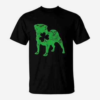 Pug St Patricks Day Boys Kids Girls Shamrock Dog Lover Gifts T-Shirt | Crazezy DE