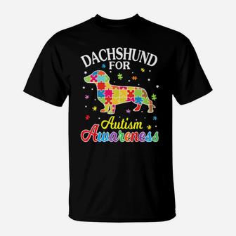 Puzzles Game Body Dog Dachshund For Autism Awareness T-Shirt - Monsterry CA