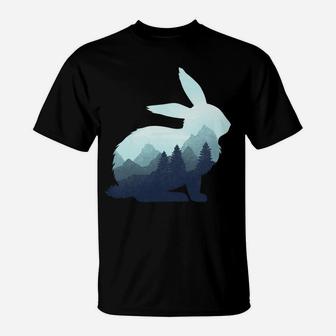 Rabbit Bunny Hare Double Exposure Surreal Wildlife Animal T-Shirt | Crazezy