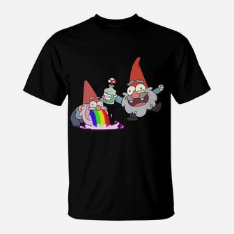 Rainbow Puking Party Gnome Gravity Inspired Big Dipper Falls T-Shirt | Crazezy AU