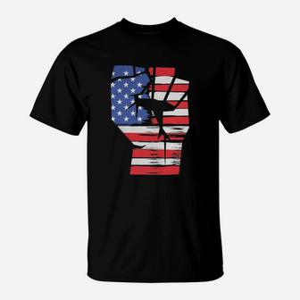 Raised Fist Patriotic Protest Independence Day 4th Of July Shirt T-Shirt - Thegiftio UK