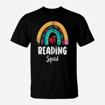 Reading Squad, Funny Boho Rainbow For Teachers Zip Hoodie T-Shirt | Crazezy